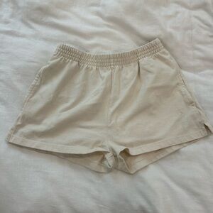 cream sweat-shorts brandy melville